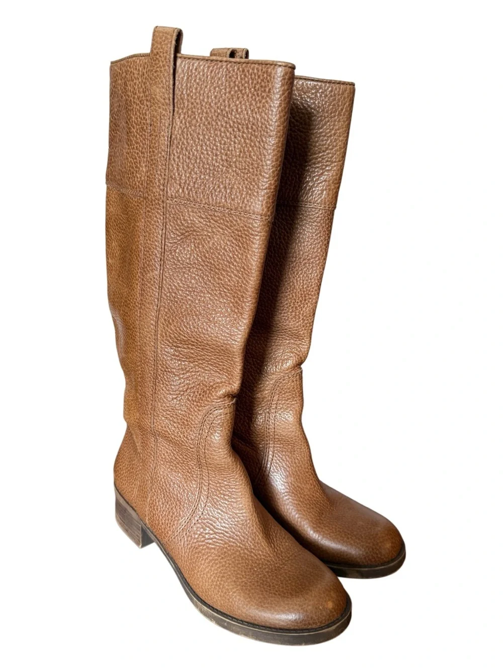 Classic Tall Women's Brown Leather Riding Boots  by Lucky Brand Size 8